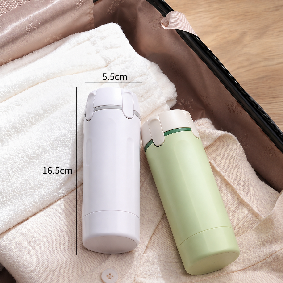 TravelFlow, 4-i-1 Rejsedispenser - Flasker til Shampoo, Lotion & Hudpleje